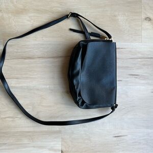 Black Leather Crossbody Bag